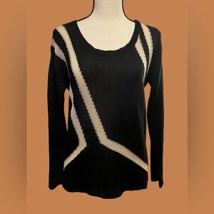 Jealous Tomato Black and Cream Sweater